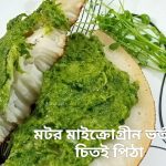 Moong Microgreens vorta with Bangladeshi Pitha